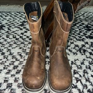 KEEN MEN'S CINCINNATI WELLINGTON PULL ON WORK BOOTS - CARBON FIBER TOE sz14